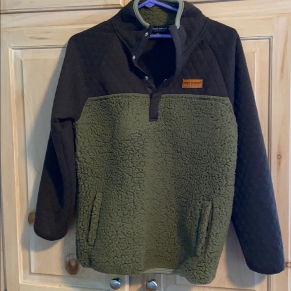 Simply southern pull over button down